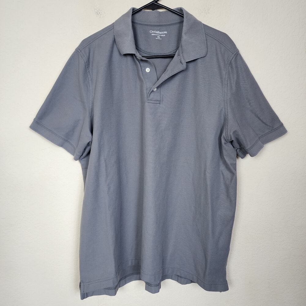 Croft & Barrow XL Grey Gray Collared Polo Shirt